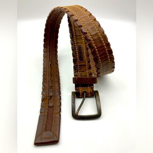 Vintage Columbia Men’s Genuine Leather Brown Belt Size 38/95 42”/44” - Picture 3 of 7